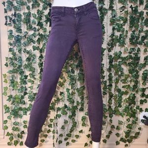 American Eagle Outfitters Women's Super Stretch Sateen Purple Jegging Size 12